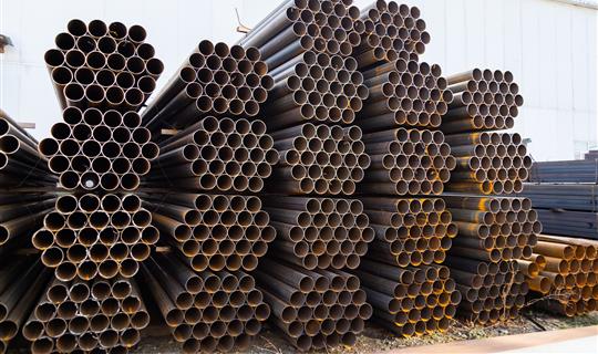 stacks of steel pipes