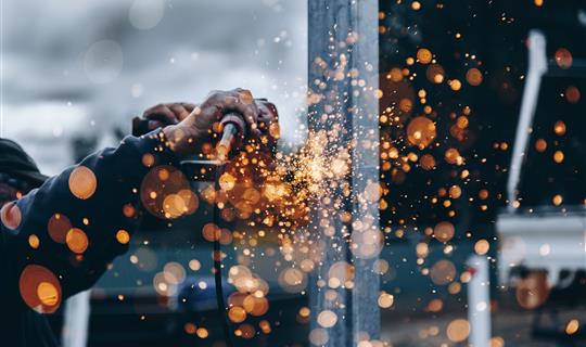 a worker at a manufacturing plant