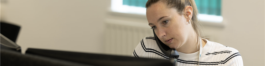 a Marshall Wooldridge employee on a telephone call